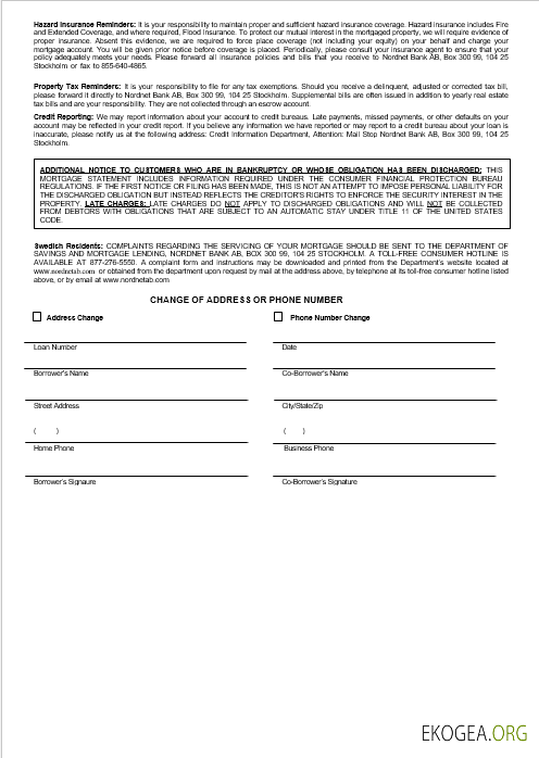 Relevé hypothécaire de la banque suédoise Nordnet AB aux formats Word et PDF 3